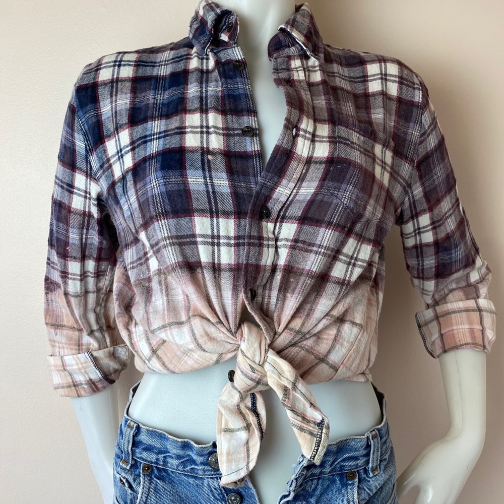 BRANDY MELVILLE hand dipped Bleached Flannel